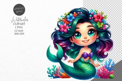 Mermaid clipart, Fantasy clipart, Nursery clipart Product Image 1