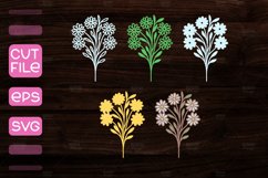3D Layered Daisies Flowers laser cut,Layered Paper Cut SVG Product Image 2