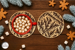 Frost Pattern Coffee Coaster Laser Cut | Drink Coaster | SVG Product Image 1