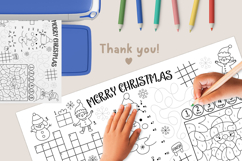 Christmas village coloring activity placemats collection Product Image 6