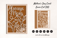 Mother’s Day Floral Card Laser Cut SVG Product Image 1