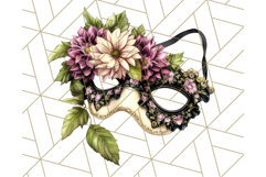 Vintage Garden Masquerade Floral Eye Mask PNG Clipart Product Image 2