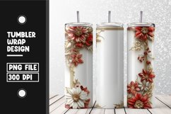 3d flower frame Tumbler Wrap | Sublimation | 20 oz Skinny Product Image 1