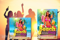 Beach Party Flyer Template, wet party, boat party invite Product Image 6