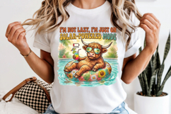 Funny Highland Cow PNG, Solar Powered Mode Sublimation Product Image 6