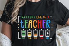 Battery Life of a Teacher SVG PNG, Funny Teacher SVG PNG Product Image 1