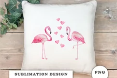 Watercolor Flamingo Sublimation Downloads Product Image 6