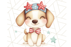 Patriotic Dogs Clipart, Cute 4th of July Puppies PNG Product Image 3