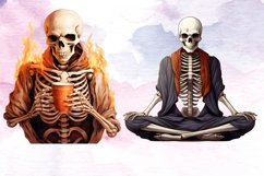 Funny Skeleton Clipart Sublimation Bundle, Funny Skeleton Product Image 7