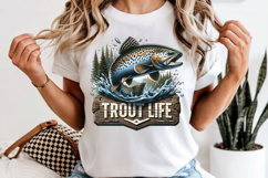 Trout Life PNG, Brown Trout Fishing Sublimation Design Product Image 6