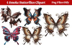 Smoke Butterflies Clipart PNG Product Image 1