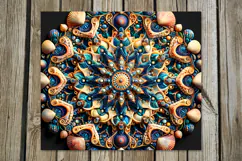 Mandala | 4 straight skinny tumbler sublimation designs, PL2 Product Image 2
