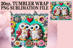 Cheerful Owl 3D Sub Print: Colorful Tumbler Design Product Image 1