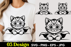 Peekaboo Kitten SVG PNG Product Image 1