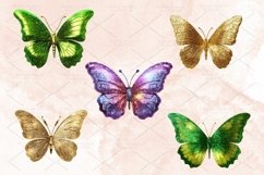 Digital sticker set with 22 glitter butterfly stickers PNG Product Image 6