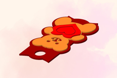 Bear with a Heart, 40 OZ Tumbler, STL File for 3D Printing Product Image 5