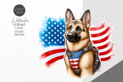 Patriotic clipart, Dog clipart, Summer clipart Product Image 1