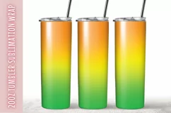Summer Ombre 20oz Skinny Coffee Tumbler Wrap Product Image 1