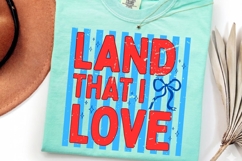 Land That I Love PNG, 4th Of July Png, Retro Patriotic Png. Product Image 6