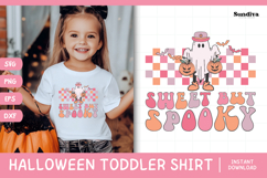 Funny Halloween Toddler Shirt Quote SVG | Sweet But Spooky Product Image 1