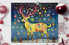 Folk xmas Deer | Skinny tumbler sublimation design bundle Product Image 6