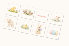 Romantic Easter Watercolor Clipart Product Image 3