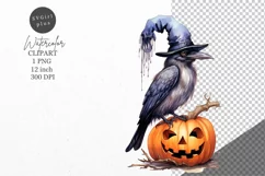 Halloween clipart, Raven clipart, Autumn clipart Product Image 1