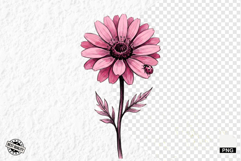 Summer Wildflowers &amp; Lady Bugs Clipart Product Image 1