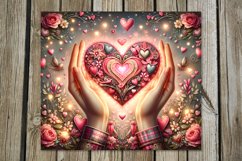 Valentine vintage | Skinny Tumbler Sublimation Design Product Image 2