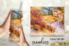 Italy landscape seamless tumbler wrap sublimation design Product Image 2