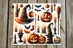 Halloween brushstroke | spooky Sublimation Tumbler design P2 Product Image 2