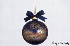 Luxury Blue And Gold Christmas Clipart PNG Product Image 1