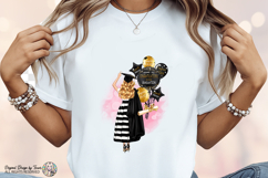 Graduation Girl PNG with Balloons Black Gold Glam Design PNG Product Image 7