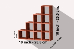 Miniature drawer stairs shape digital file. Dollhouse furnit Product Image 6