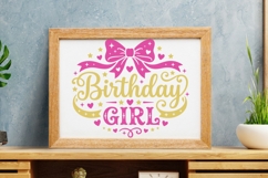 Birthday Girl Svg, Coquette Birthday Svg, Birthday Bow Svg. Product Image 7