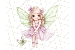 Pastel Fairies and Butterflies PNG, Spring Fantasy Clipart Product Image 2