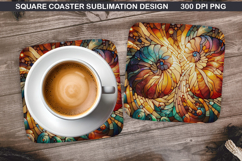 Summer Coaster Sublimation, Summer Coaster PNG Design Product Image 1