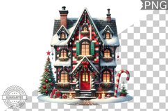 Christmas House Sublimation - Clipart PNG Design Product Image 1
