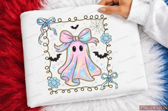 Preppy Coquette Iridescent Ghost Sublimation Design Product Image 6
