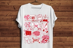 Nurse Valentine PNG, Care I Love You Nurse Design, Caring Product Image 4