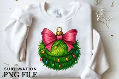 Green Christmas ball decoration png design for T-shirts Product Image 3