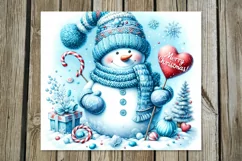 Xmas Snowman | 4 Christmas Skinny tumbler sublimation PLUS2 Product Image 2