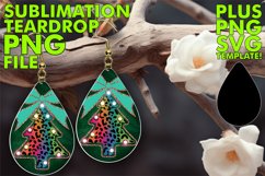 Colorful Teardrop Earrings Magic, Neon Xmas Product Image 1