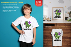 DINO MATH Design Teacher &amp; Student Fun Math Classroom Tee Product Image 1