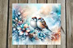 Christmas birds | 4 xmas Sublimation Tumbler designs Product Image 2