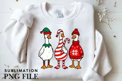 Christmas goose png design for T-shirts Product Image 3