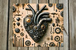 Steampunk hearts | love Skinny tumbler sublimation designs 2 Product Image 2