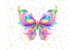 Colorful Butterfly Clipart PNG Clipart, Rainbow Butterfly Product Image 2