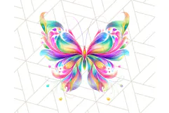 Colorful Butterfly Clipart PNG Clipart, Rainbow Butterfly Product Image 2