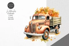 Autumn clipart, Truck clipart, Fall clipart Product Image 1